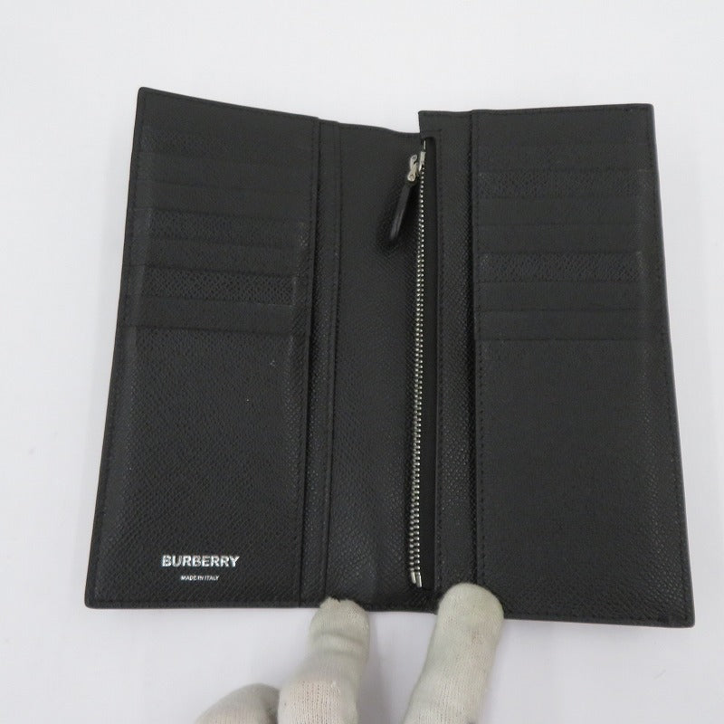 BURBERRY | バーバリー アイコンストライプ柄 長財布 8033848 ブラック【瀬戸大橋店】