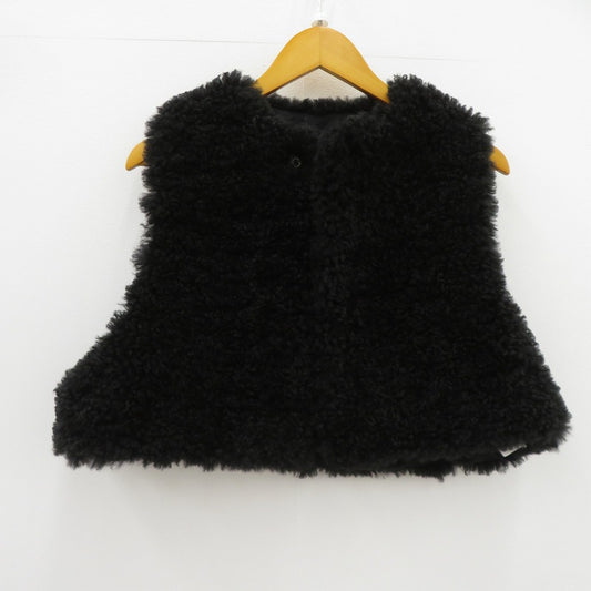 HYKE | ハイク FAUX SHEARLING CROPPED VEST 25AW ベスト 37-07-55-07054 ブラック サイズ：FreeSize【瀬戸大橋店】
