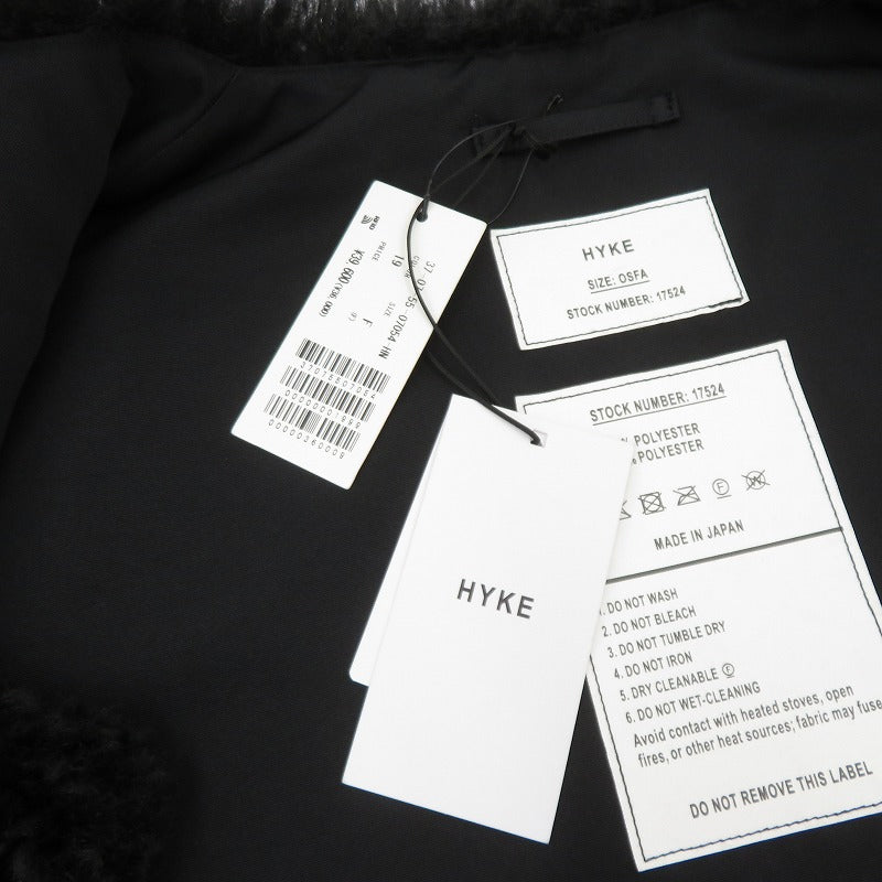 HYKE | ハイク FAUX SHEARLING CROPPED VEST 25AW ベスト 37-07-55-07054 ブラック サイズ：FreeSize【瀬戸大橋店】