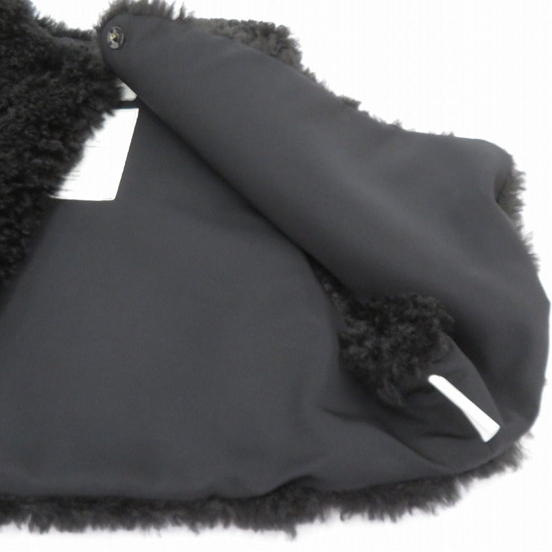 HYKE | ハイク FAUX SHEARLING CROPPED VEST 25AW ベスト 37-07-55-07054 ブラック サイズ：FreeSize【瀬戸大橋店】