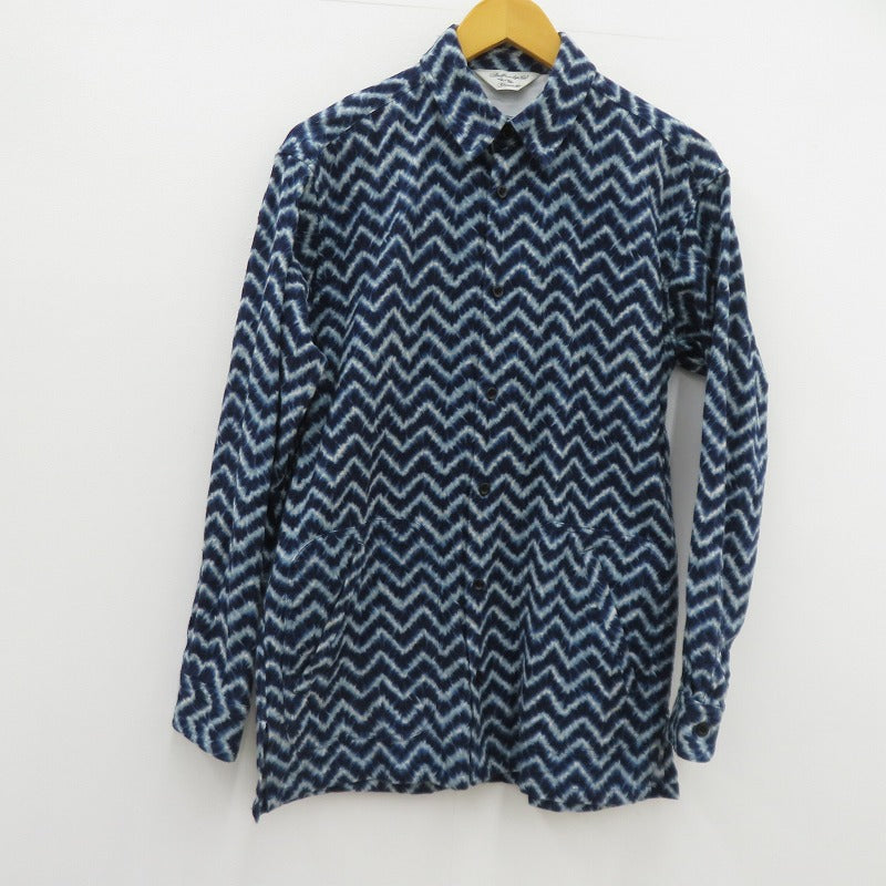 AND FAMILY | アンドファミリー Maury Long Shirts 総柄 長袖シャツ SHL2103647 ブルー サイズ：M【瀬戸大橋店】