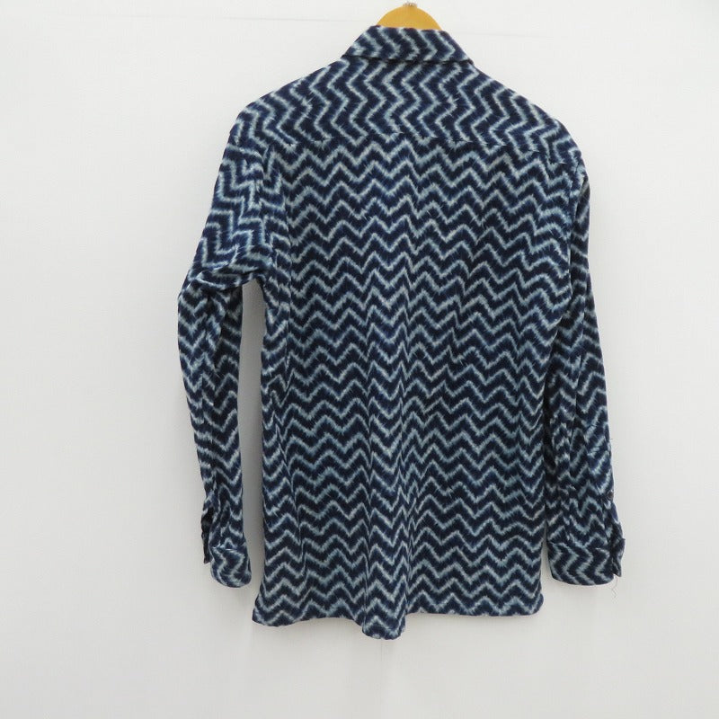 AND FAMILY | アンドファミリー Maury Long Shirts 総柄 長袖シャツ SHL2103647 ブルー サイズ：M【瀬戸大橋店】