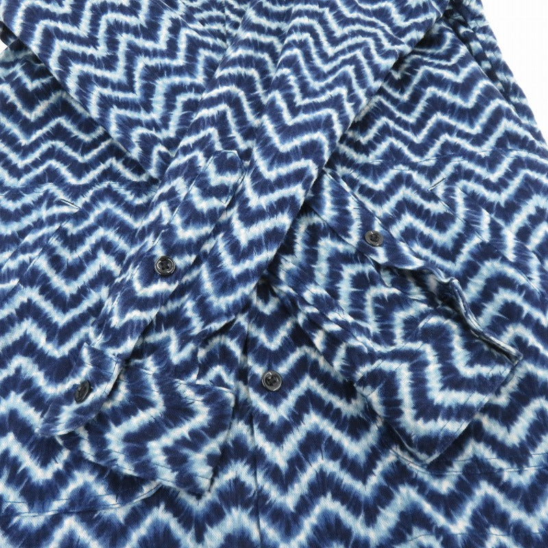 AND FAMILY | アンドファミリー Maury Long Shirts 総柄 長袖シャツ SHL2103647 ブルー サイズ：M【瀬戸大橋店】