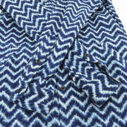 AND FAMILY | アンドファミリー Maury Long Shirts 総柄 長袖シャツ SHL2103647 ブルー サイズ：M【瀬戸大橋店】