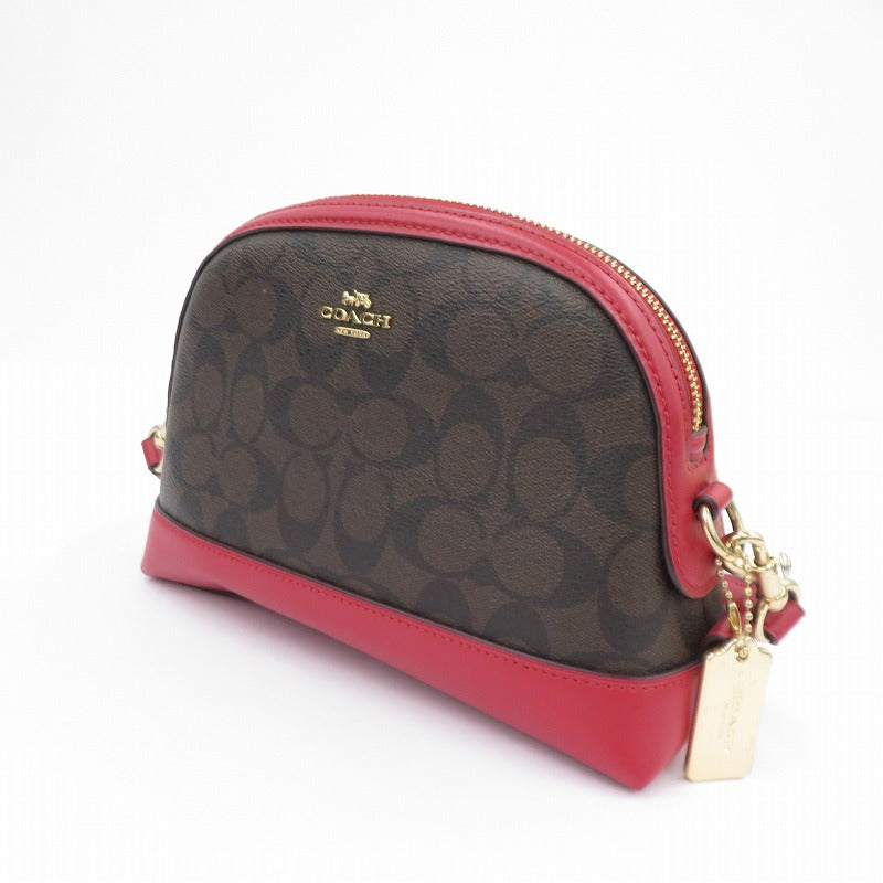 COACH | コーチ シグネチャー ショルダーバッグ F1981-F76674 ブラウン × レッド【瀬戸大橋店】