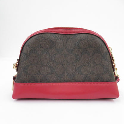 COACH | コーチ シグネチャー ショルダーバッグ F1981-F76674 ブラウン × レッド【瀬戸大橋店】