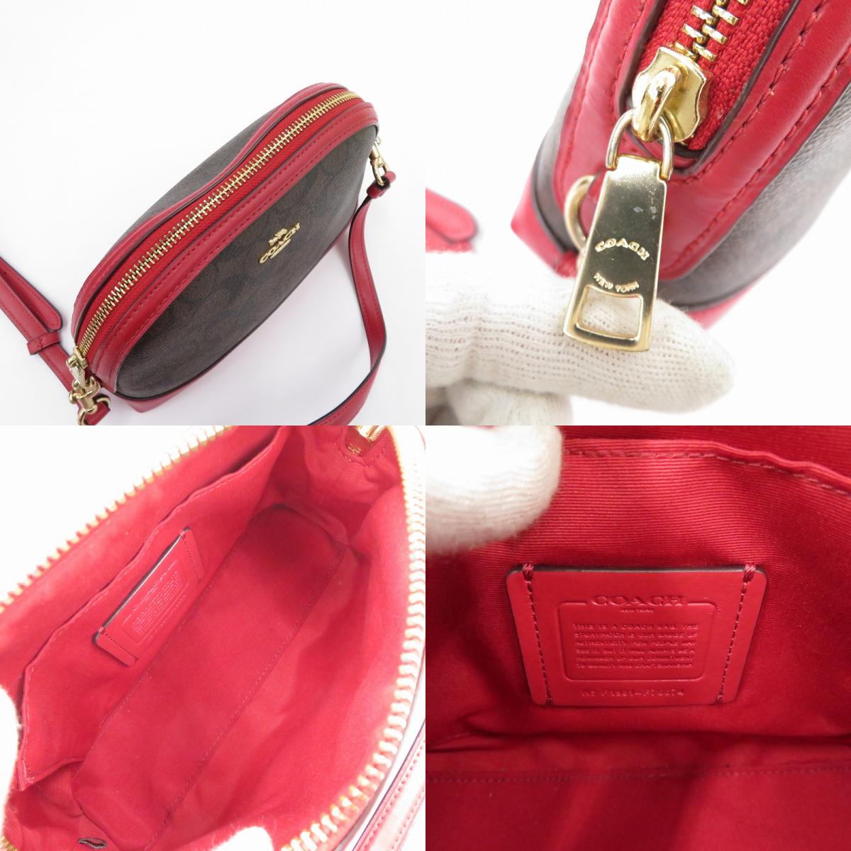 COACH | コーチ シグネチャー ショルダーバッグ F1981-F76674 ブラウン × レッド【瀬戸大橋店】