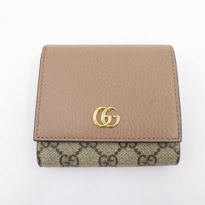 GUCCI | グッチ GGスプリーム ダブルG バイカラー ミディアムウォレット 二つ折り財布 598587-493075 ベージュ【瀬戸大橋店】
