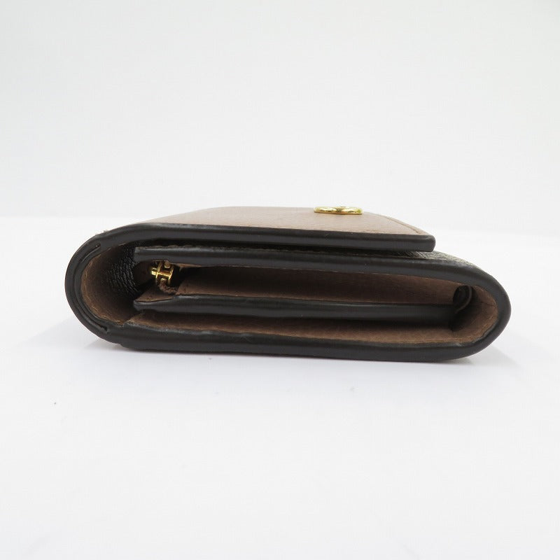GUCCI | グッチ GGスプリーム ダブルG バイカラー ミディアムウォレット 二つ折り財布 598587-493075 ベージュ【瀬戸大橋店】