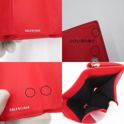 BALENCIAGA | バレンシアガ ペーパー ミニウォレット 花柄 三つ折り財布 391446 6576 S 568148 レッド【瀬戸大橋店】