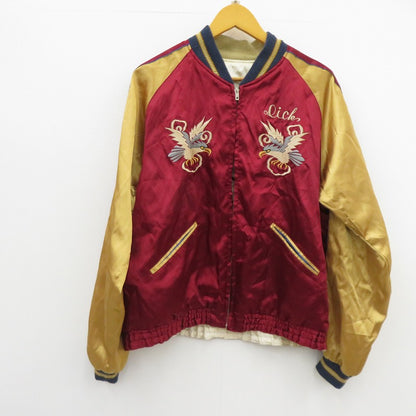 TAILOR TOYO(東洋エンタープライズ) | テイラートウヨウテイラートーヨー サテン　リバーシブル スーベニアジャケット TT10637 ボルドー/バーガンディー サイズ：XL【瀬戸大橋店】