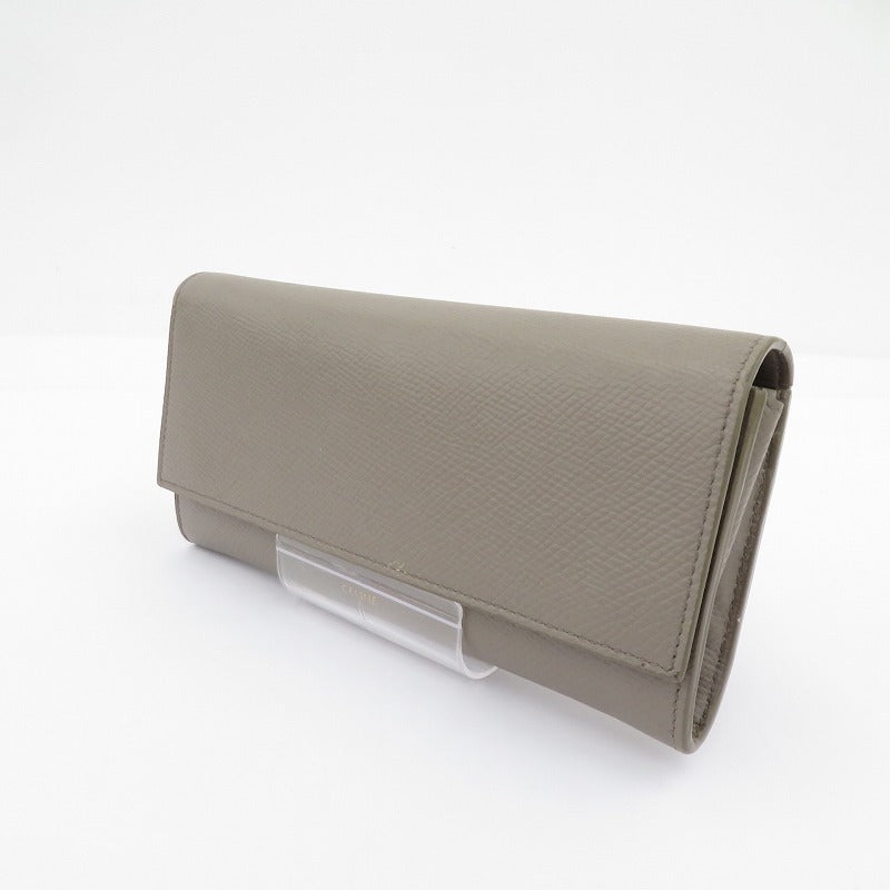 CELINE | セリーヌ ラージフラップウォレット 長財布 10B563BEL グレー【瀬戸大橋店】