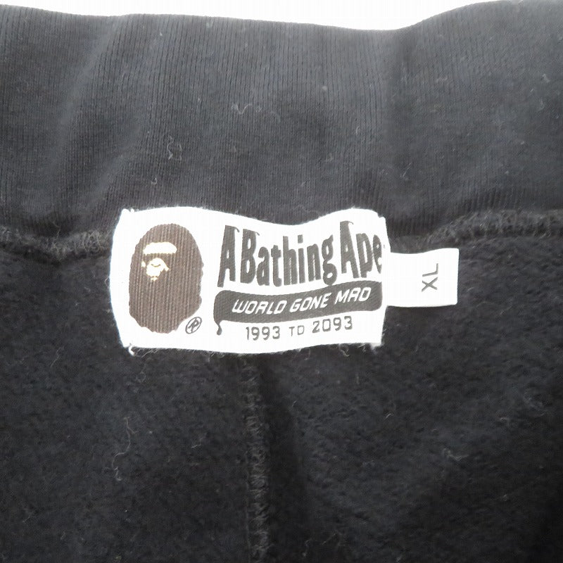 A BATHING APE | アベイシングエイプ スウェットパンツ パンツ ブラック サイズ：XL【瀬戸大橋店】