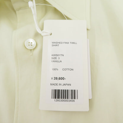 AURALEE | オーラリー WASHED FINX TWILL SHIRT 長袖シャツ A00S01TN アイボリー サイズ：3【瀬戸大橋店】