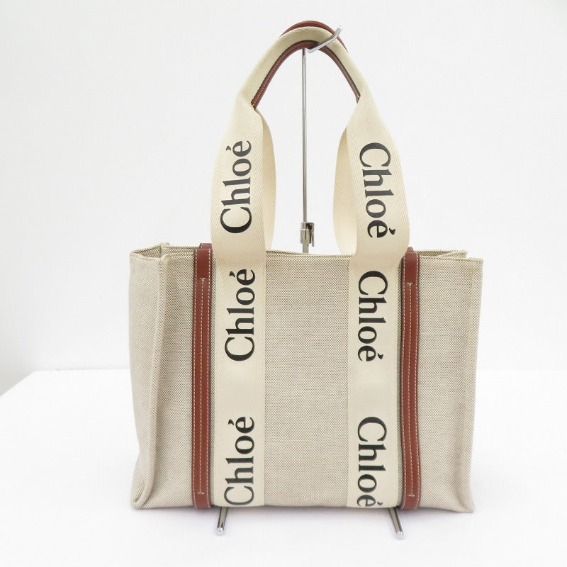 Chloe | クロエ WOODY ミディアム トート トートバッグ CHC22AS383I26 ベージュ【瀬戸大橋店】