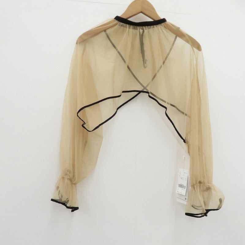 AMERI | アメリ 2WAY VEIL TULLE TOP チュールトップス その他トップス ベージュ サイズ：S【瀬戸大橋店】