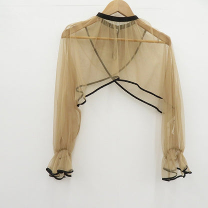 AMERI | アメリ MANY WAY AIRY VEIL DRESS ワンピース 01120530521 ブラック × ベージュ サイズ：S【瀬戸大橋店】