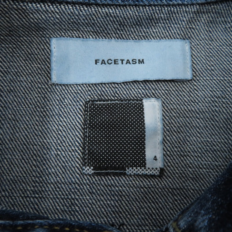 FACETASM | ファセッタズム ZIPPER DENIM JKT デニム KR-JK-M10 ネイビー サイズ：4【瀬戸大橋店】