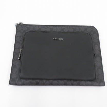 COACH | コーチ シグネチャー クラッチバッグ F2444-CW363 ブラック【瀬戸大橋店】