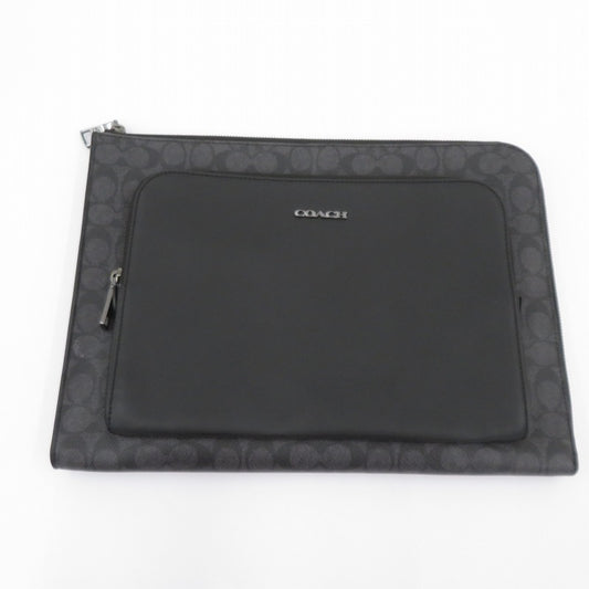COACH | コーチ シグネチャー クラッチバッグ F2444-CW363 ブラック【瀬戸大橋店】