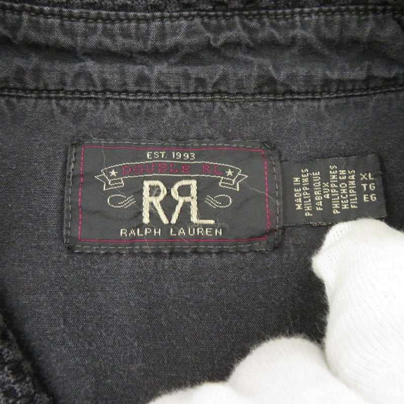 RRL(RALPH LAUREN) | ダブルアールエルラルフローレン 長袖シャツ MNRRKNI16820197 ブラック サイズ：XL【瀬戸大橋店】