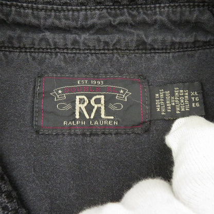 RRL(RALPH LAUREN) | ダブルアールエルラルフローレン 長袖シャツ MNRRKNI16820197 ブラック サイズ：XL【瀬戸大橋店】