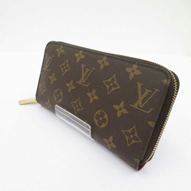 LOUIS VUITTON | ルイ・ヴィトン モノグラム ジッピー・ウォレット フューシャ 長財布 M41895 ブラウン【瀬戸大橋店】