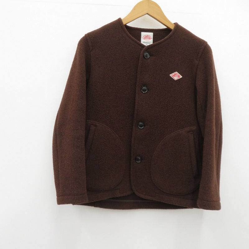 Danton | ダントン ウールモッサ ノーカラージャケット その他アウター JD-8903 WOM ブラウン サイズ：34【瀬戸大橋店】