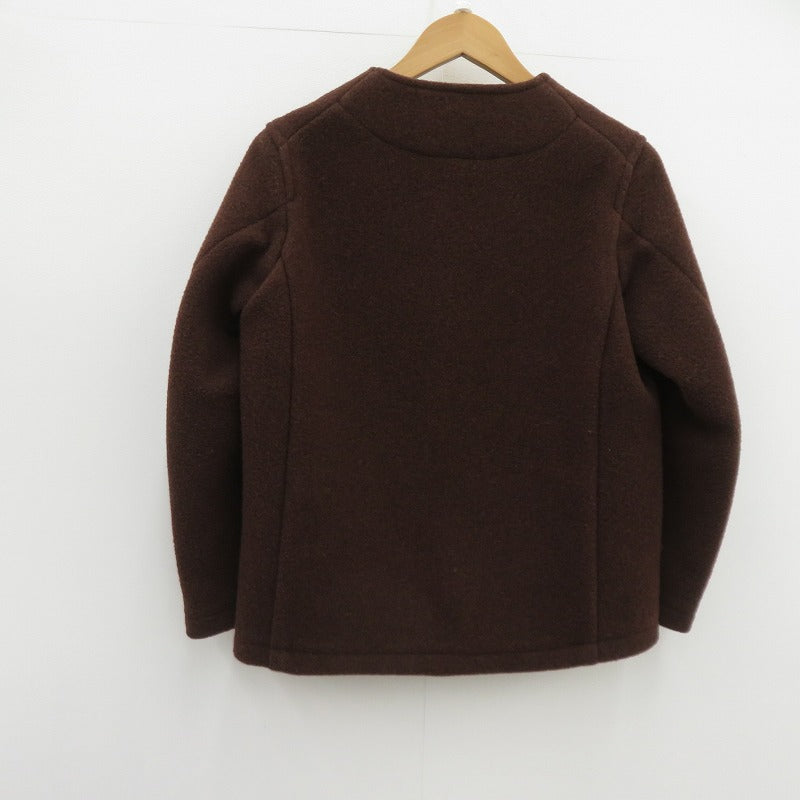 Danton | ダントン ウールモッサ ノーカラージャケット その他アウター JD-8903 WOM ブラウン サイズ：34【瀬戸大橋店】