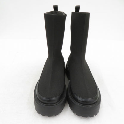UNITED ARROWS | ユナイテッドアローズ SY/ニットショートブーツ ブーツ サイズ:24.5cm ブラック 24.5cm【瀬戸大橋店】