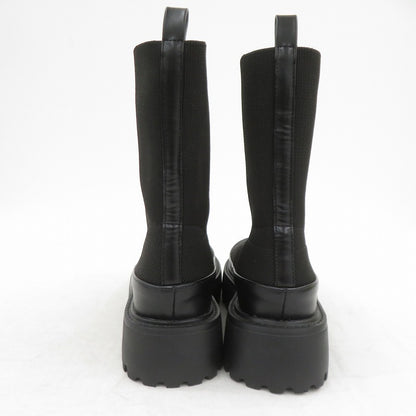 UNITED ARROWS | ユナイテッドアローズ SY/ニットショートブーツ ブーツ サイズ:24.5cm ブラック 24.5cm【瀬戸大橋店】