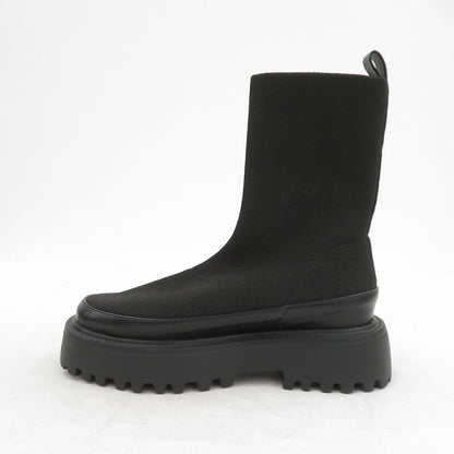 UNITED ARROWS | ユナイテッドアローズ SY/ニットショートブーツ ブーツ サイズ:24.5cm ブラック 24.5cm【瀬戸大橋店】