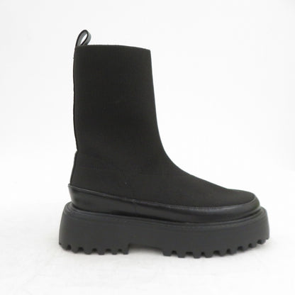 UNITED ARROWS | ユナイテッドアローズ SY/ニットショートブーツ ブーツ サイズ:24.5cm ブラック 24.5cm【瀬戸大橋店】