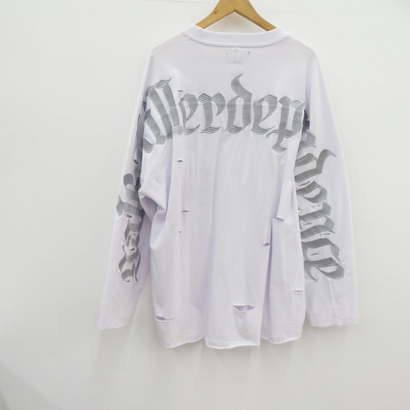 GALFY | ガルフィー 病みに染まりしロンT 長袖Ｔシャツ 143090 ホワイト サイズ：XL【瀬戸大橋店】