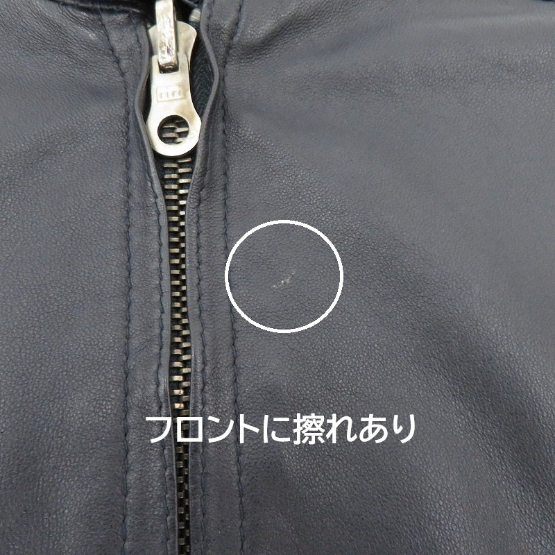 VAZZOLER リバーシブル ジャケット レザー ブラック×ネイビー サイズ：46【瀬戸大橋店】