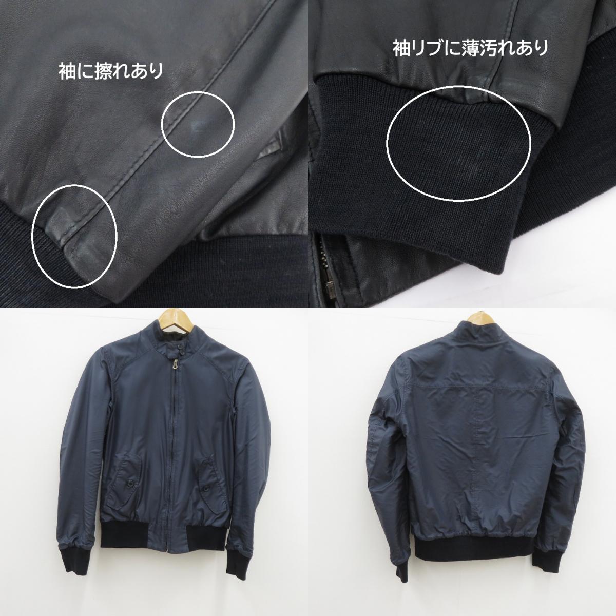 VAZZOLER リバーシブル ジャケット レザー ブラック×ネイビー サイズ：46【瀬戸大橋店】