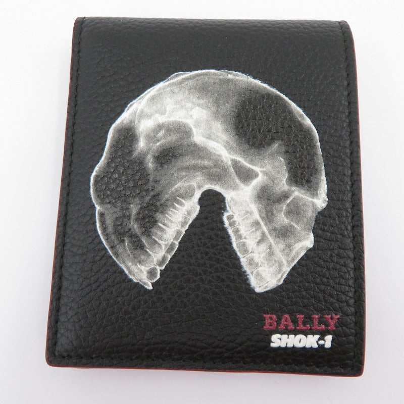 BALLY | バリー ×SHOK-1 18aw 二つ折り財布 ブラック【瀬戸大橋店】