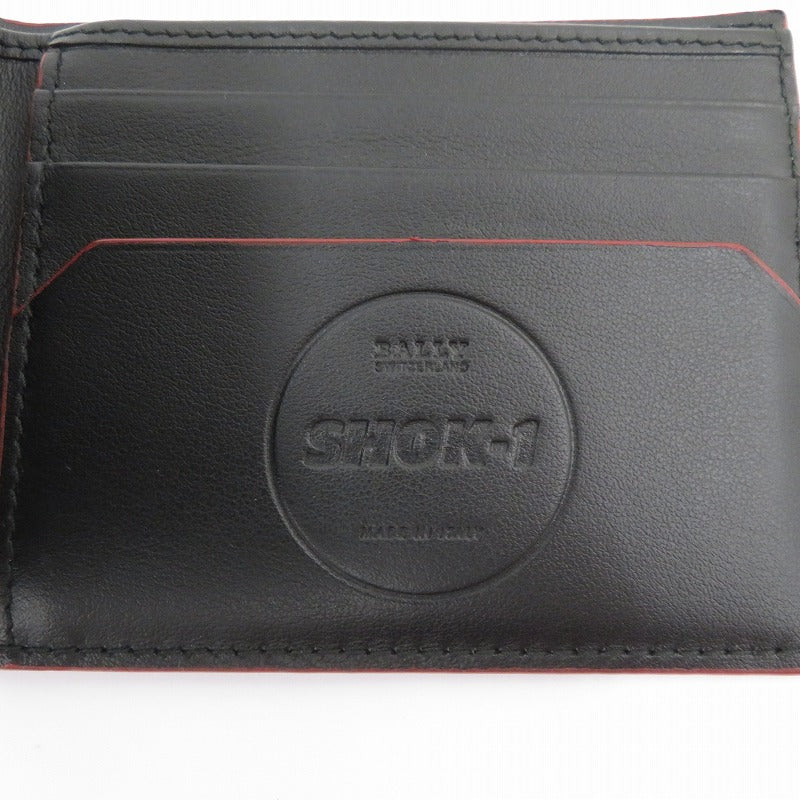 BALLY | バリー ×SHOK-1 18aw 二つ折り財布 ブラック【瀬戸大橋店】