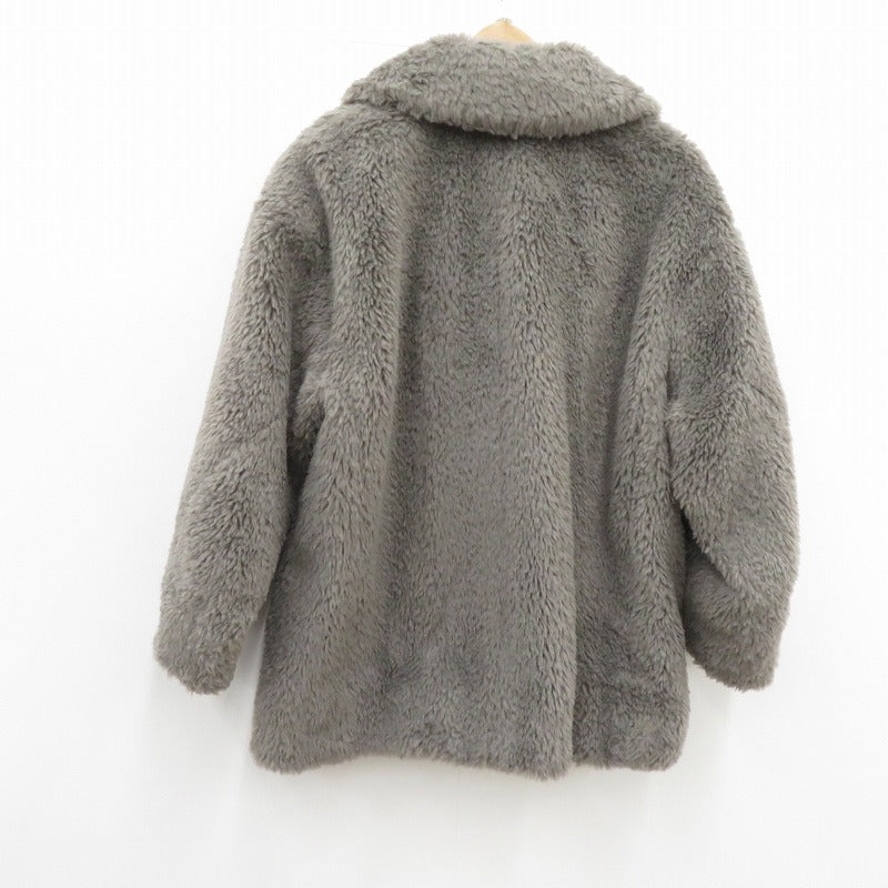 自由区 TEDDY ボアコート ジャケット その他アウター グレー サイズ：38【瀬戸大橋店】