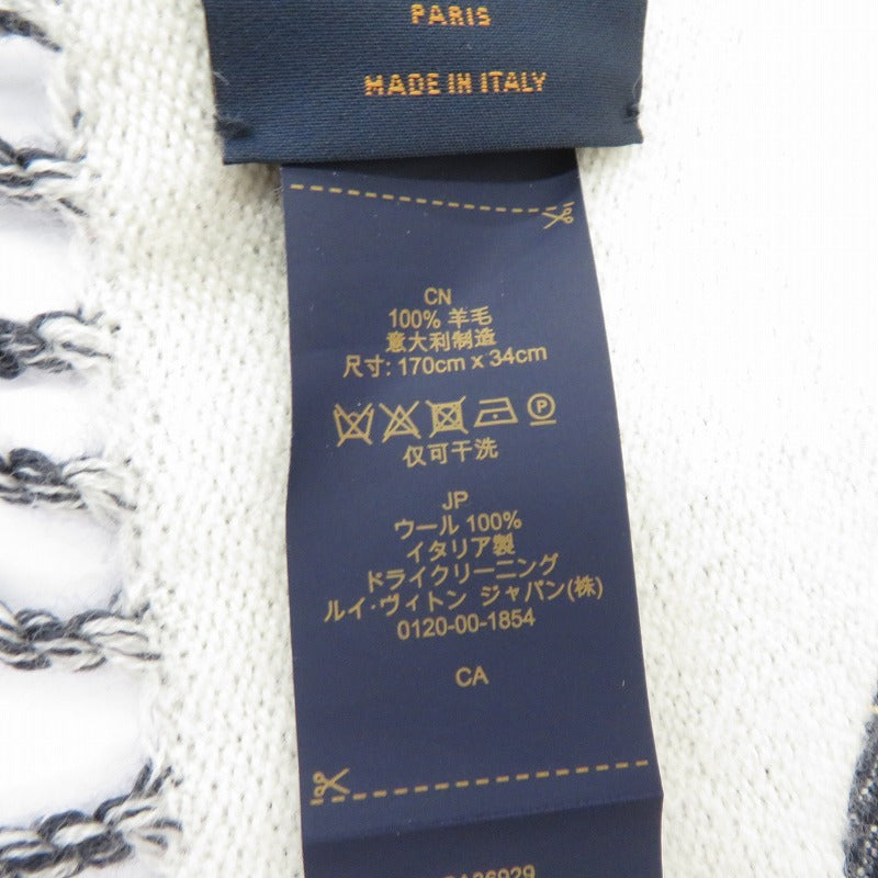 LOUIS VUITTON | ルイ・ヴィトン エシャルプ シンプリ― LV マフラー M79503 ブラック【瀬戸大橋店】