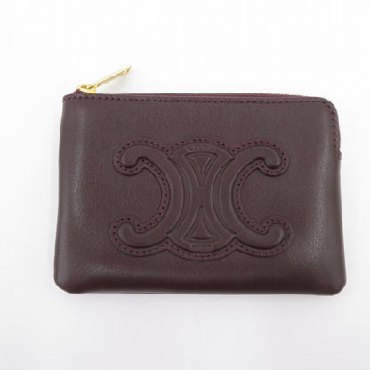 CELINE | セリーヌ コインパース キュイル トリオンフ コインケース 10C663DR8.28DG ボルドー/バーガンディー【瀬戸大橋店】
