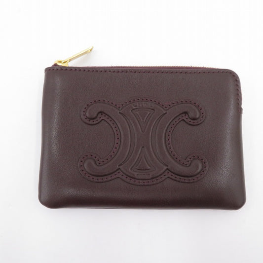 CELINE | セリーヌ コインパース キュイル トリオンフ コインケース 10C663DR8.28DG ボルドー/バーガンディー【瀬戸大橋店】