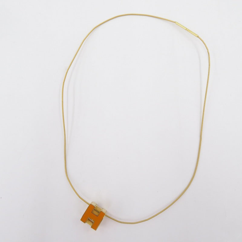 HERMES | エルメス カージュドアッシュ Hキューブ ネックレス オレンジ【瀬戸大橋店】