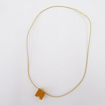 HERMES | エルメス カージュドアッシュ Hキューブ ネックレス オレンジ【瀬戸大橋店】