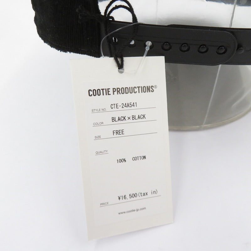 COOTIE | クーティー Corduroy 6 Panel Cap キャップ CTE-24A541 ブラック サイズ：FreeSize【瀬戸大橋店】