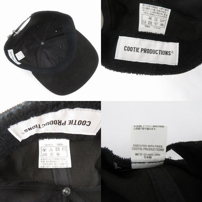COOTIE | クーティー Corduroy 6 Panel Cap キャップ CTE-24A541 ブラック サイズ：FreeSize【瀬戸大橋店】
