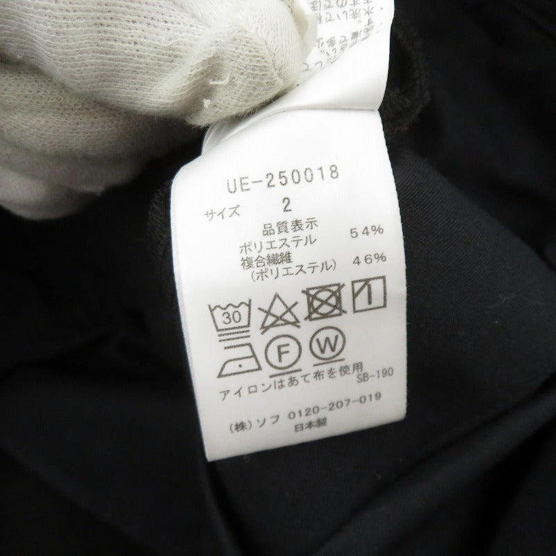 uniform experiment | ユニフォームエクスペリメント HIGH STRETCH PIQUE LONG PANTS パンツ UE-250018 ブラック サイズ：2【瀬戸大橋店】