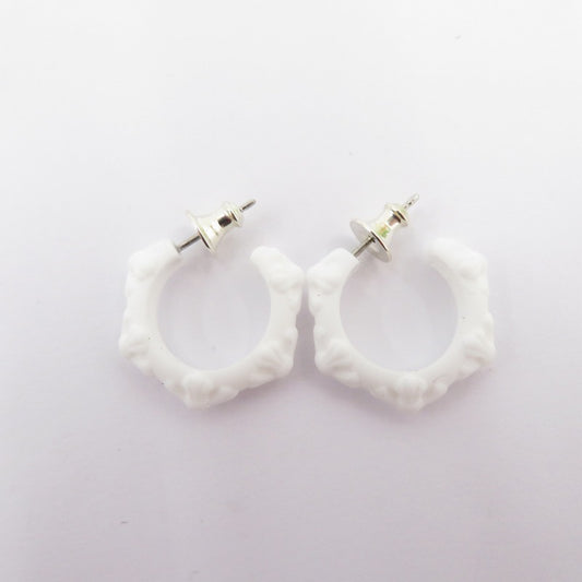 CHROME HEARTS | クロムハーツ RUBBER HOOP CROSS ピアス ホワイト【瀬戸大橋店】