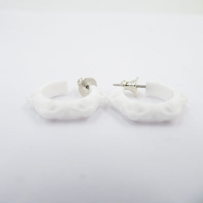 CHROME HEARTS | クロムハーツ RUBBER HOOP CROSS ピアス ホワイト【瀬戸大橋店】
