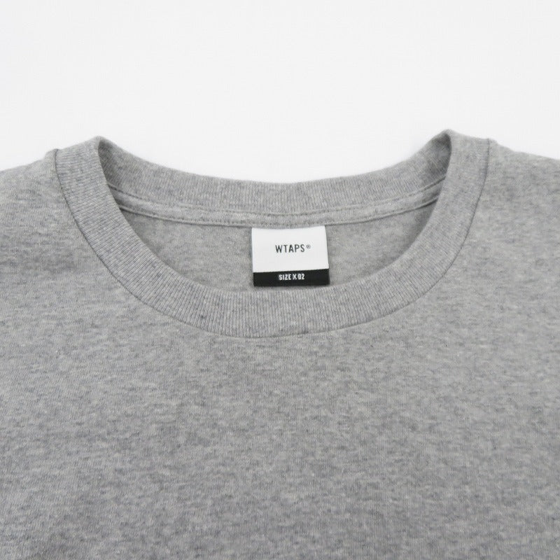 W)TAPS | ダブルタップス PROTECTED BY/LS/COTTON 長袖Ｔシャツ 252ATDT-LTM02S グレー サイズ：2【瀬戸大橋店】